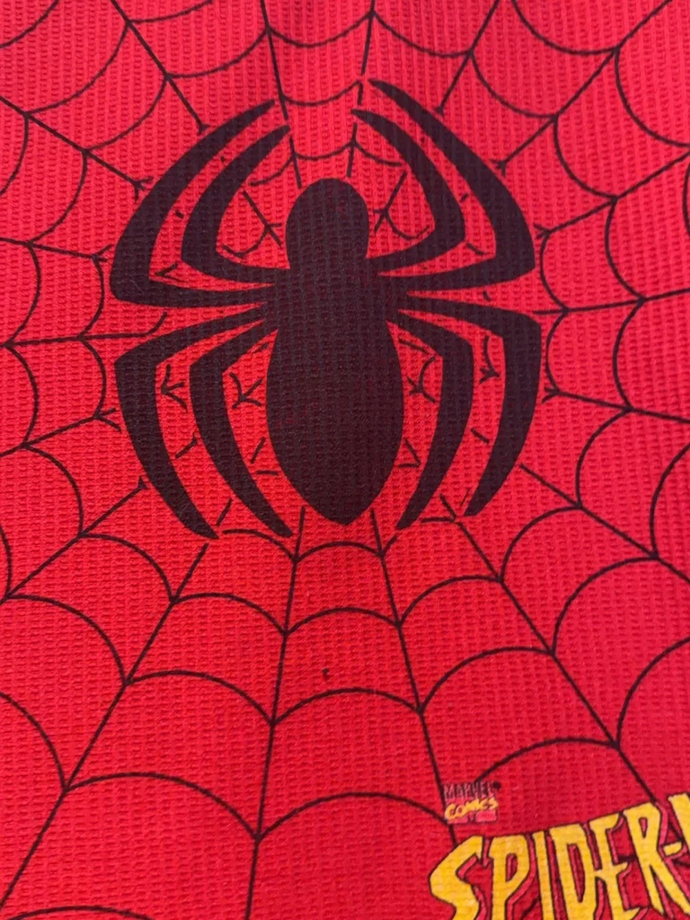 Vintage 1997 Marvel Red and Black Spider-Man Webbed shirt